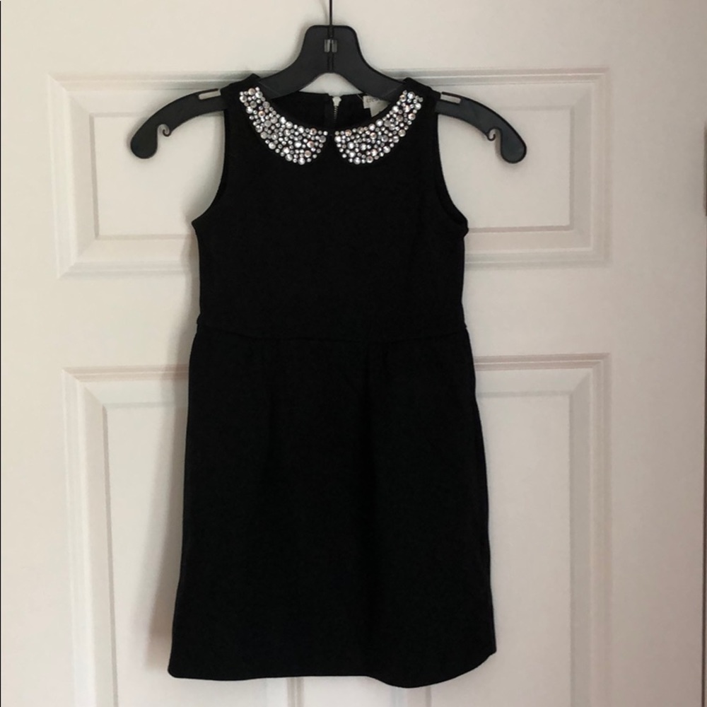 Girls’ 6 Crewcuts black dress with sparkly collar